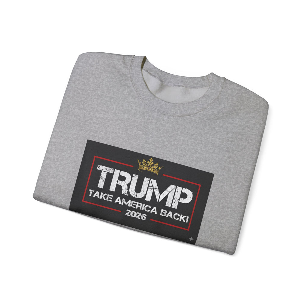 Crewneck Sweatshirt — "TAKE AMERICA BACK" 2028 Political Graphic