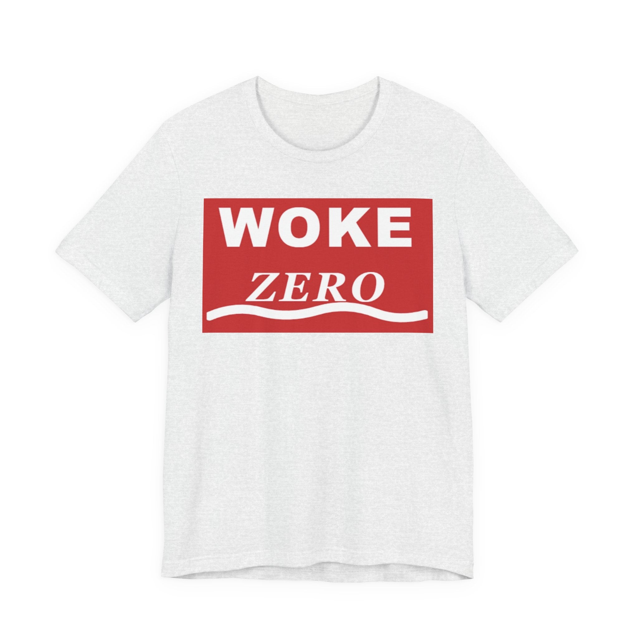 Woke Zero Tee — Bold Red Statement T-Shirt