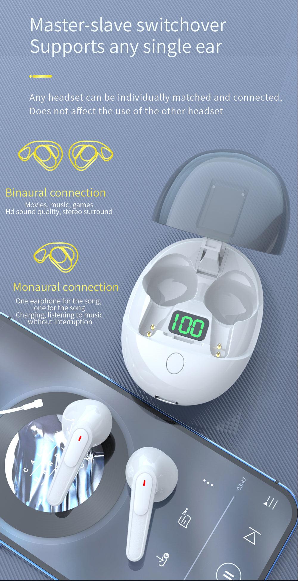New Pop-up Cover Design Pro One TWS Bluetooth V5.3 Bass, Wireless, Earbuds - Naved Products