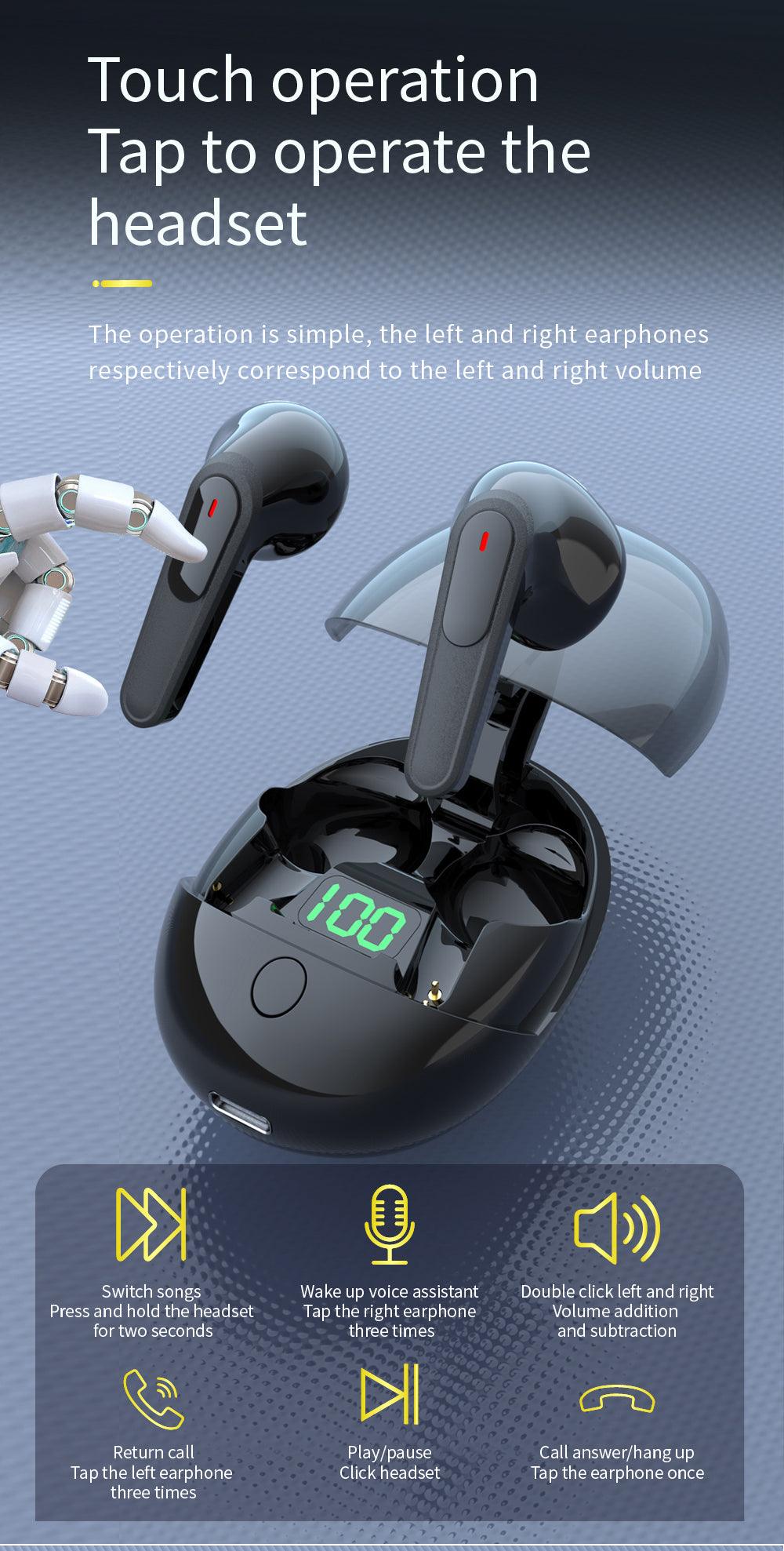 New Pop-up Cover Design Pro One TWS Bluetooth V5.3 Bass, Wireless, Earbuds - Naved Products